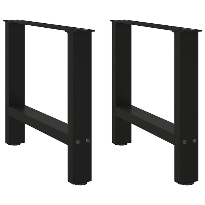 sofabordsben sort 2 stk. 60 x (42-43) cm stål