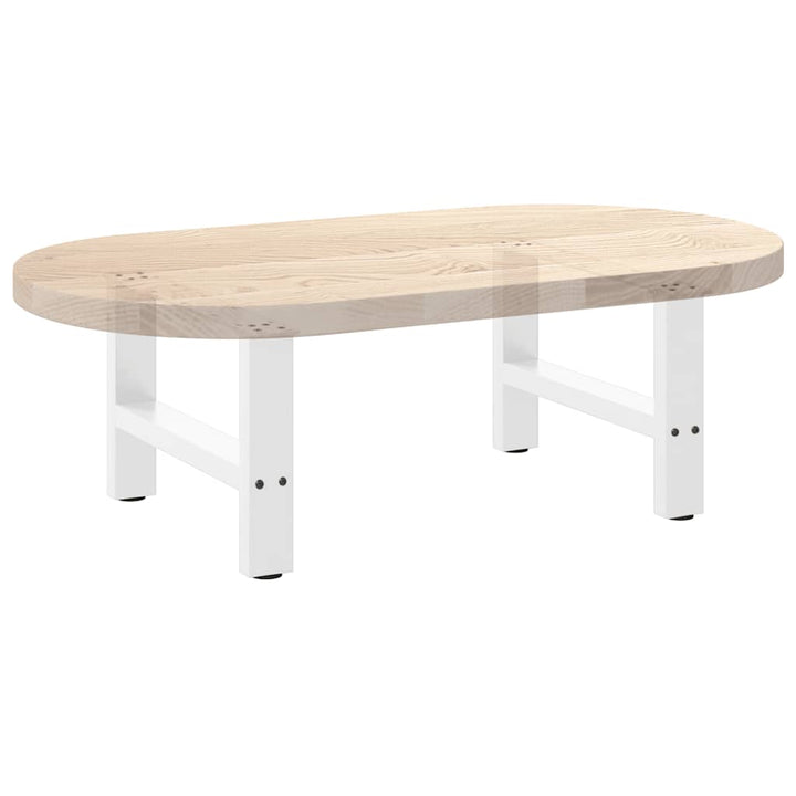 sofabordsben hvide 2 stk. 60 x (42-43) cm stål