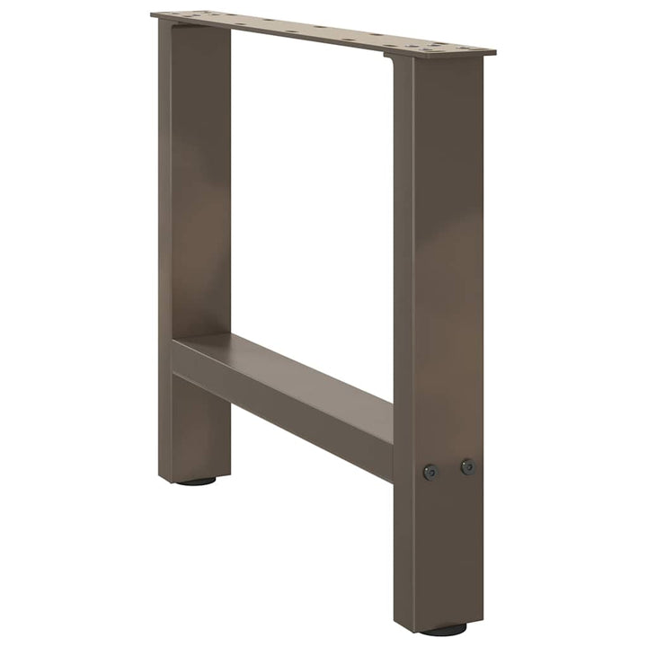 sofabordsben naturstål 2 stk. 60x(42-43) cm stål