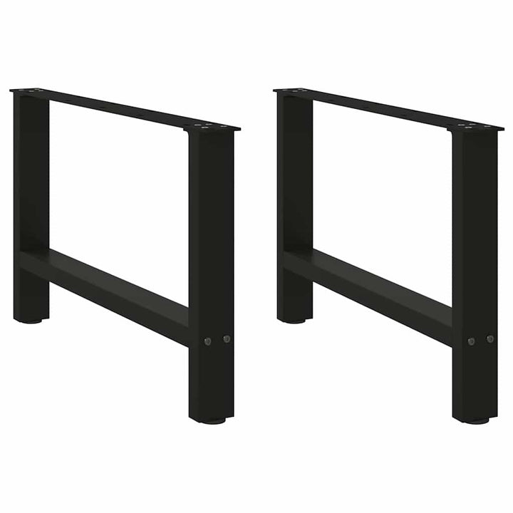 sofabordsben sort 2 stk. 70 x (42-43) cm stål