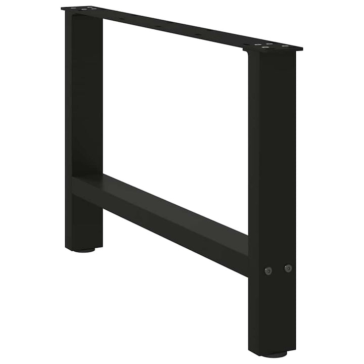 sofabordsben sort 2 stk. 70 x (42-43) cm stål