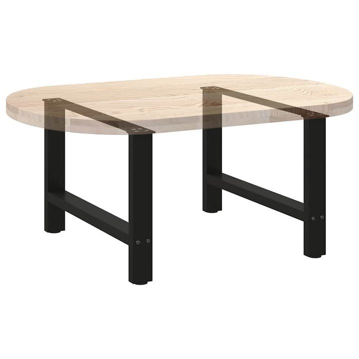 sofabordsben sort 2 stk. 70 x (42-43) cm stål