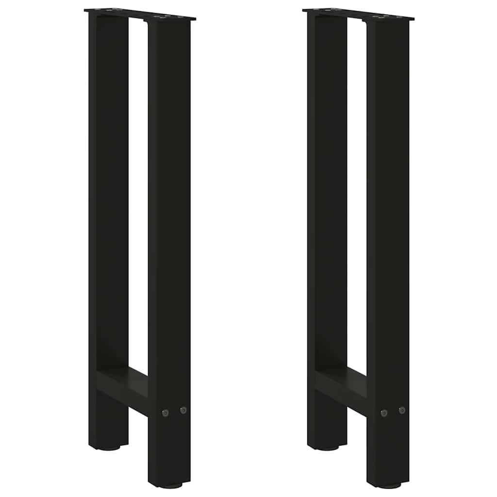 konsolbordben sort 2 stk. 28 x (72-73) cm stål