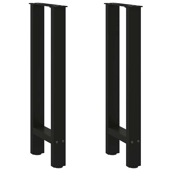 konsolbordben sort 2 stk. 28 x (72-73) cm stål
