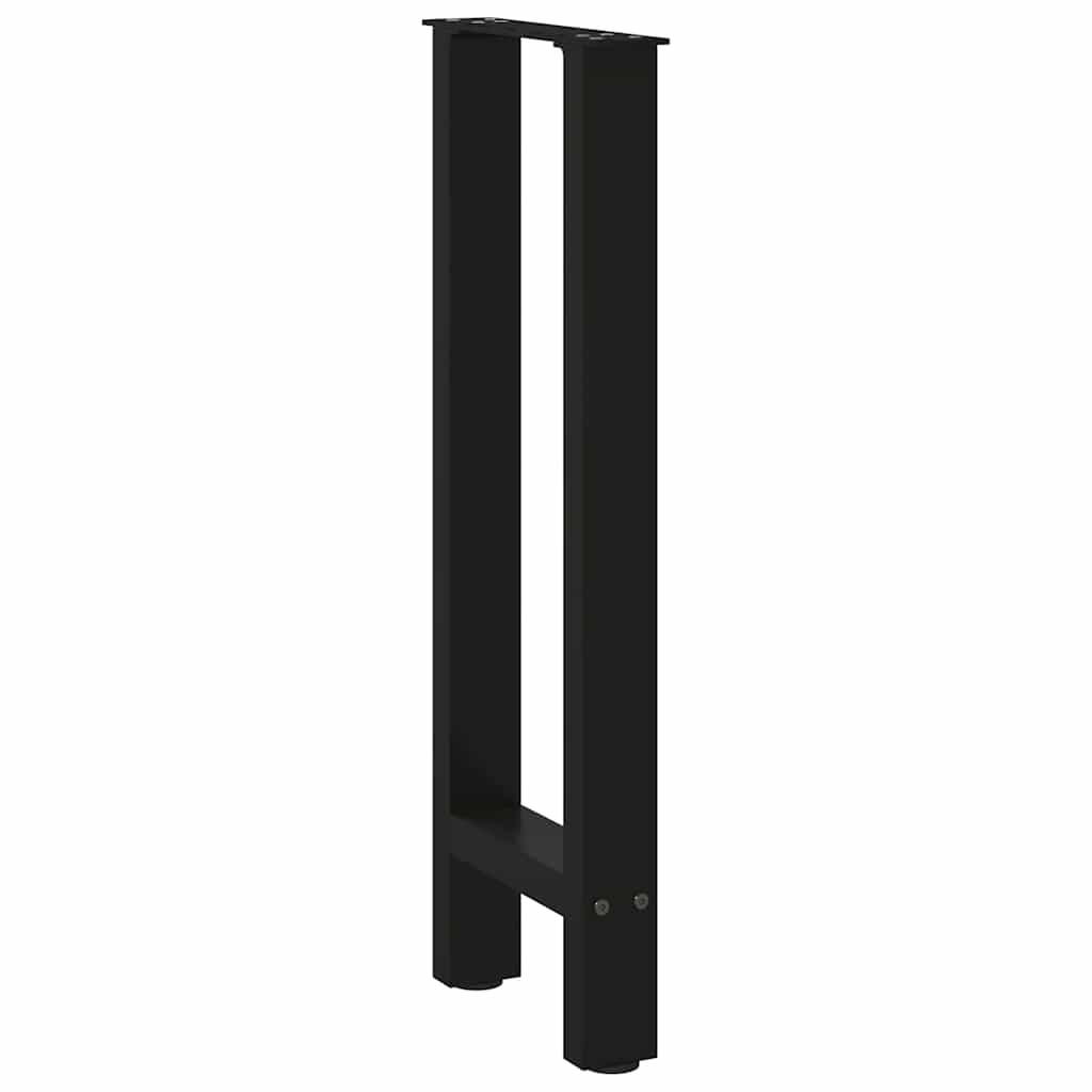 konsolbordben sort 2 stk. 28 x (72-73) cm stål