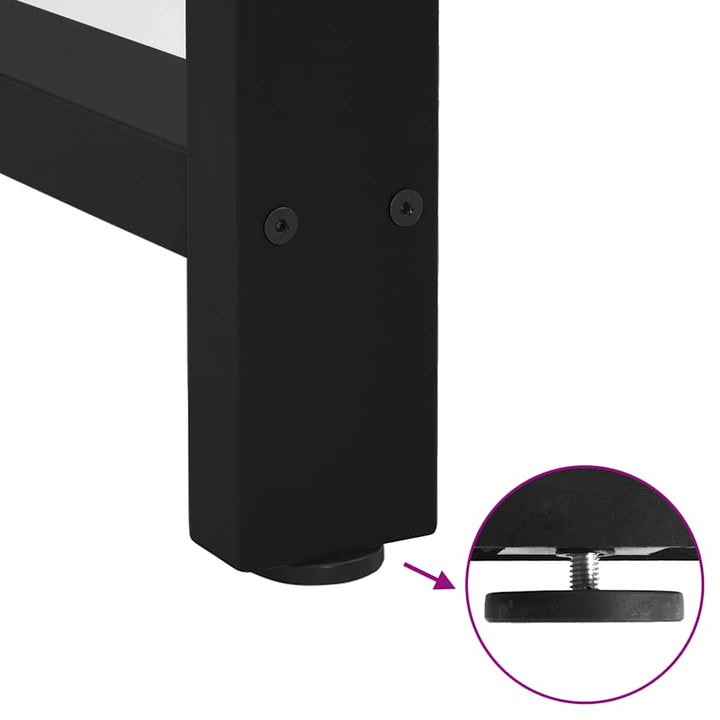 konsolbordben sort 2 stk. 28 x (72-73) cm stål