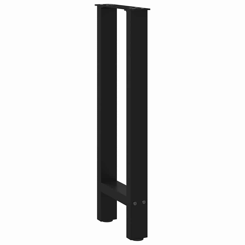 konsolbordben sort 2 stk. 38 x (72-73) cm stål