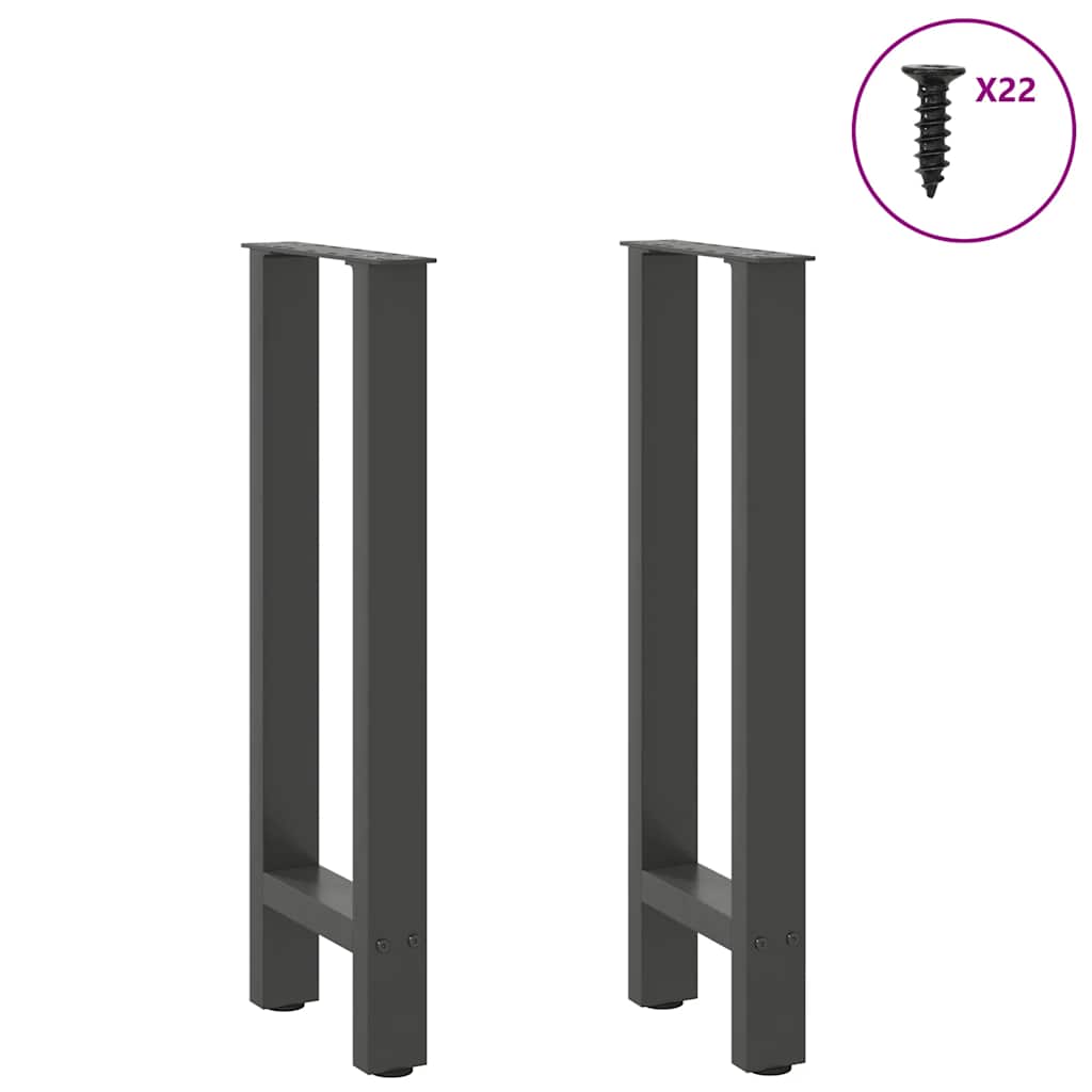 konsolbordben antracit 2 stk. 38 x (72-73) cm stål
