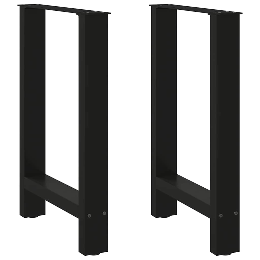 spisebordsben sort 2 stk. 50x(72-73) cm stål