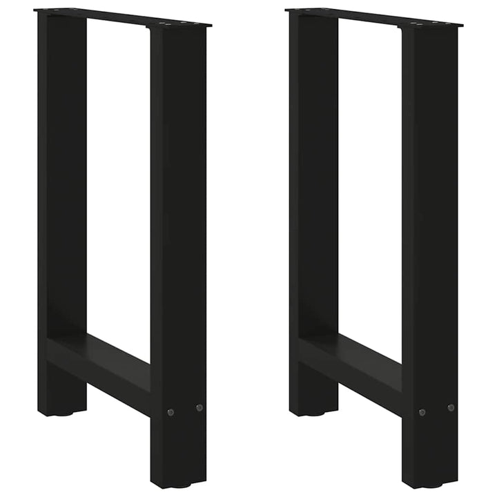 spisebordsben sort 2 stk. 50x(72-73) cm stål