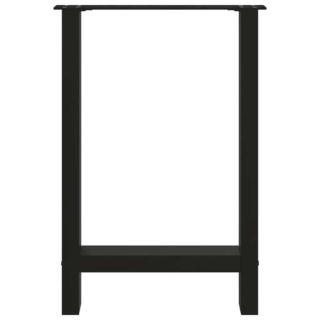 spisebordsben sort 2 stk. 50x(72-73) cm stål