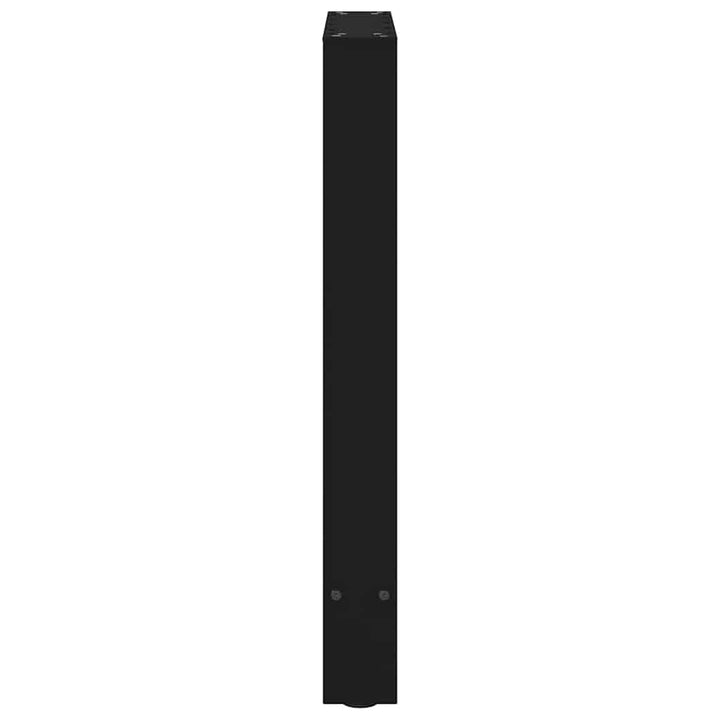 spisebordsben sort 2 stk. 50x(72-73) cm stål