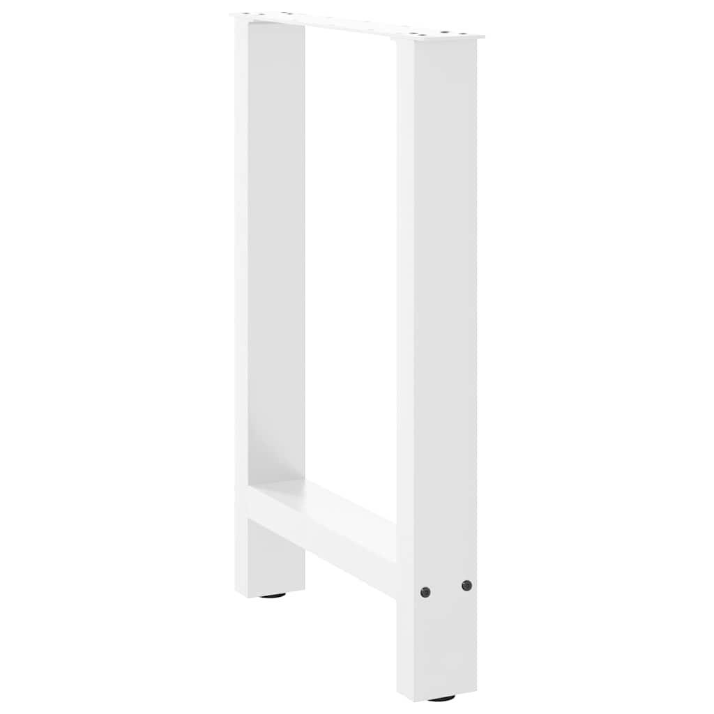 spisebordsben hvide 2 stk. 50x(72-73) cm stål