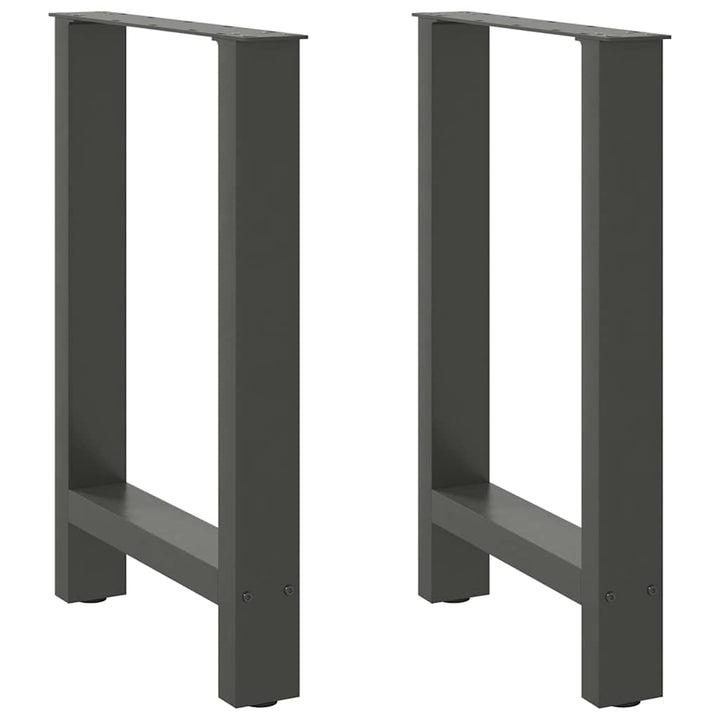 spisebordsben antracit 2 stk. 50x(72-73) cm stål
