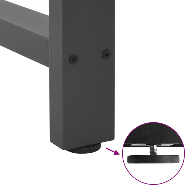 spisebordsben antracit 2 stk. 50x(72-73) cm stål
