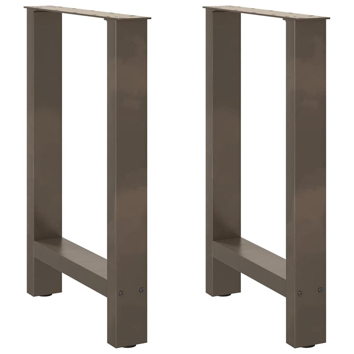 spisebordsben naturstål 2 stk. 50x(72-73) cm stål
