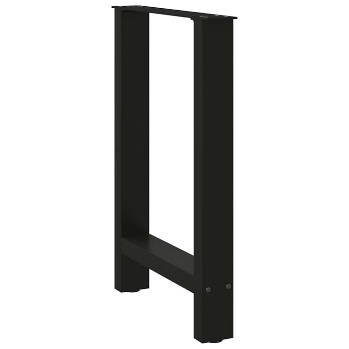 spisebordsben sort 2 stk. 60 x (72-73) cm stål