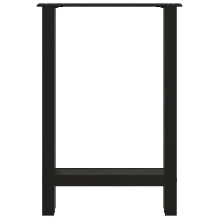 spisebordsben sort 2 stk. 60 x (72-73) cm stål