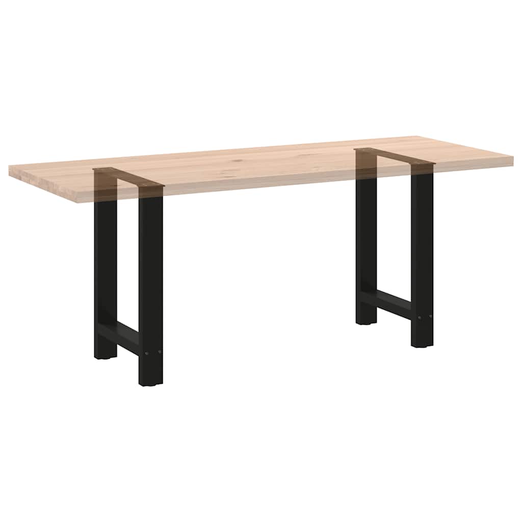 spisebordsben sort 2 stk. 60 x (72-73) cm stål