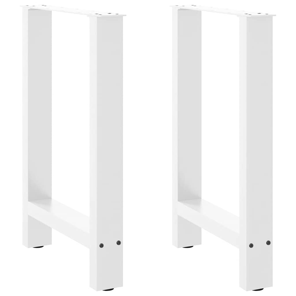 spisebordsben hvide 2 stk. 60x(72-73) cm stål