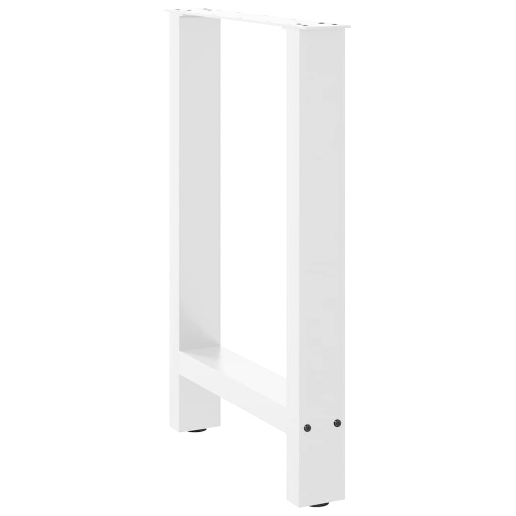 spisebordsben hvide 2 stk. 60x(72-73) cm stål