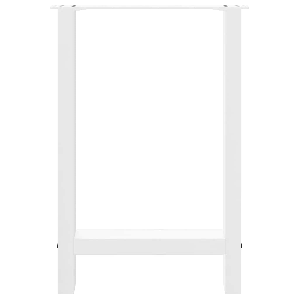 spisebordsben hvide 2 stk. 60x(72-73) cm stål