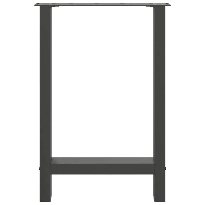 spisebordsben antracit 2 stk. 60 x (72-73) cm stål