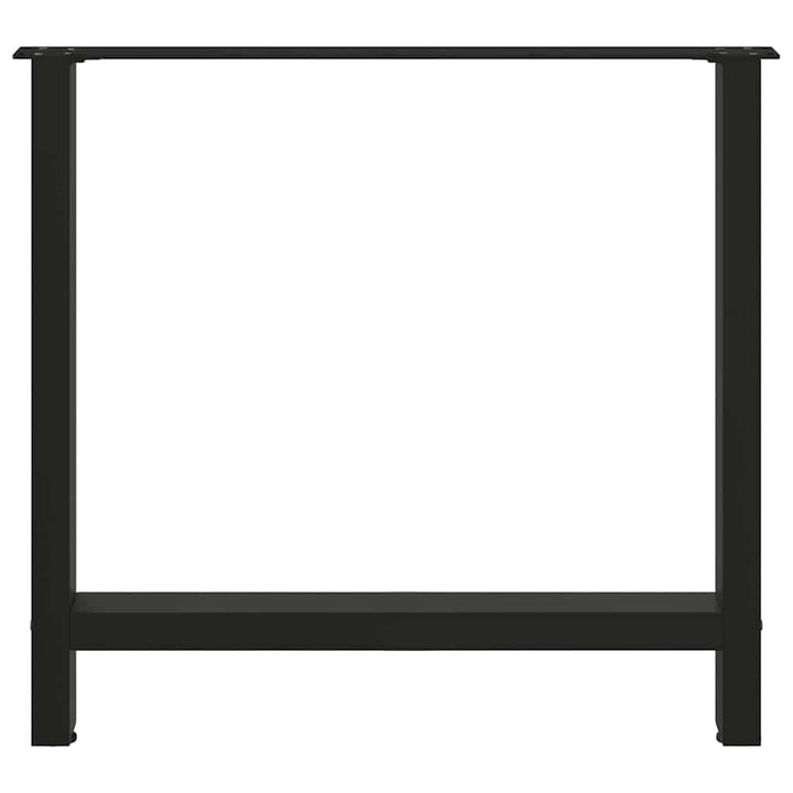 spisebordsben sort 2 stk. 70x(72-73) cm stål