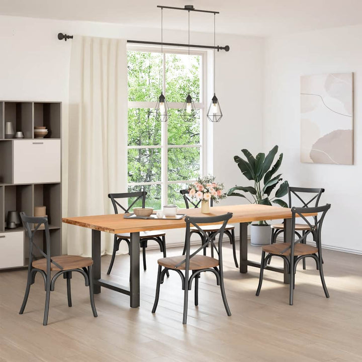 spisebordsben antracit 2 stk. 70 x (72-73) cm stål