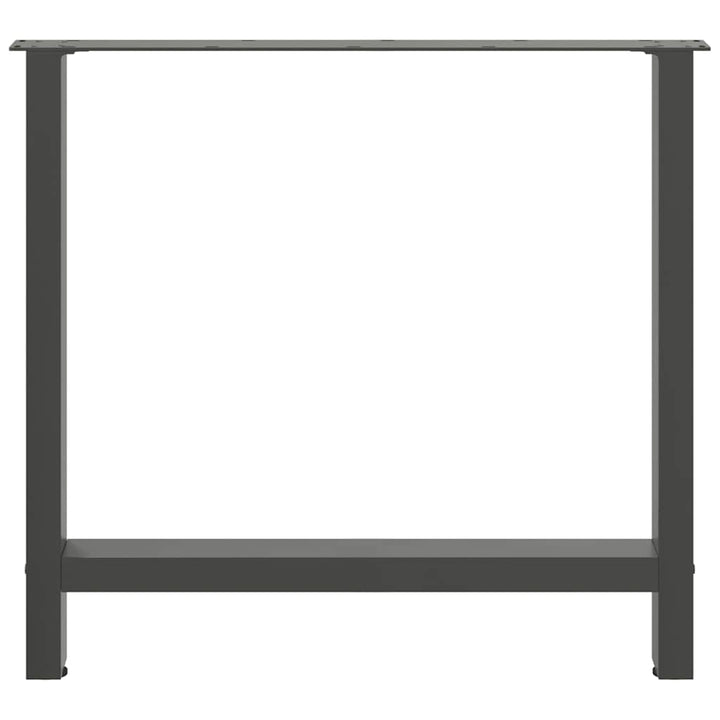 spisebordsben antracit 2 stk. 70 x (72-73) cm stål