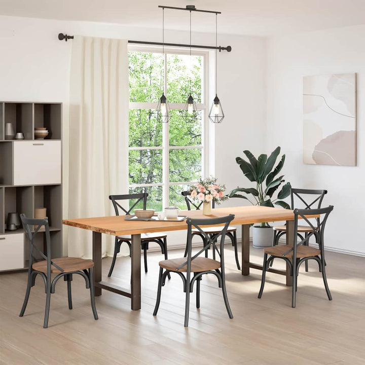 spisebordsben naturstål 2 stk. 70x(72-73) cm stål