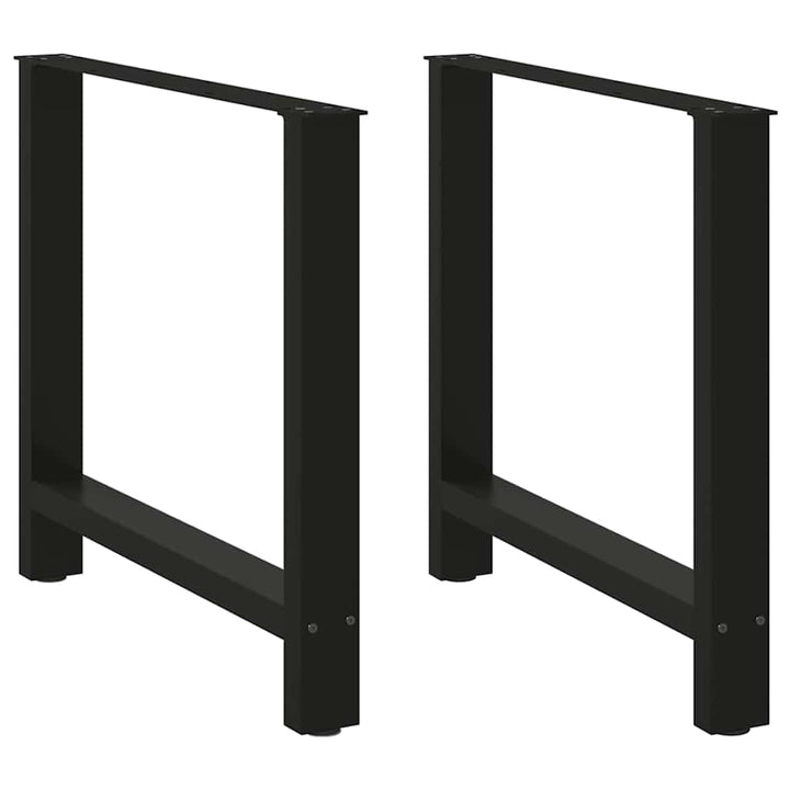 spisebordsben sort 2 stk. 80x(72-73) cm stål