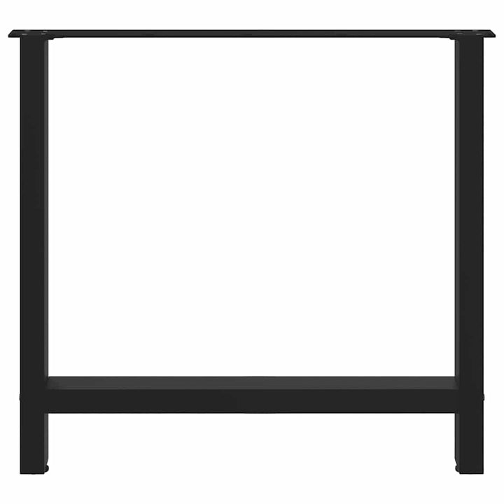 spisebordsben sort 2 stk. 80x(72-73) cm stål