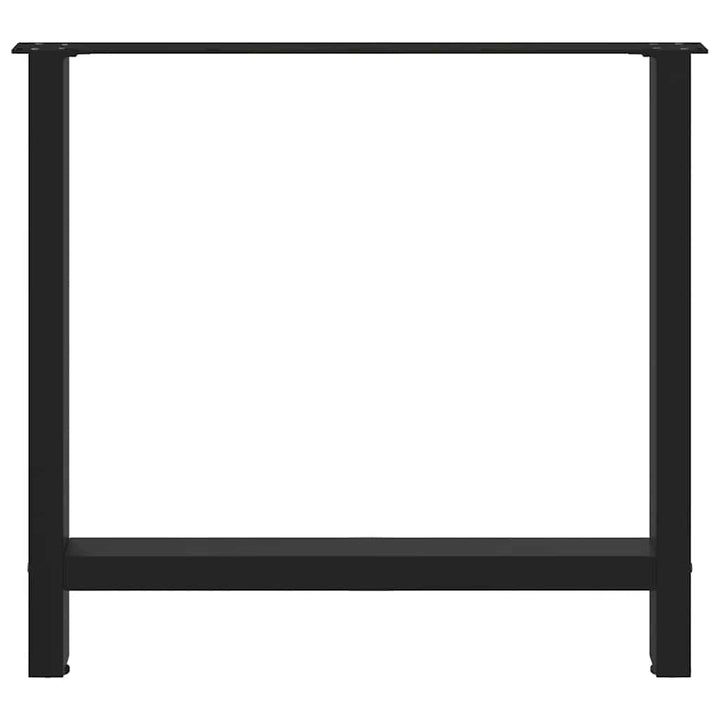 spisebordsben sort 2 stk. 80x(72-73) cm stål