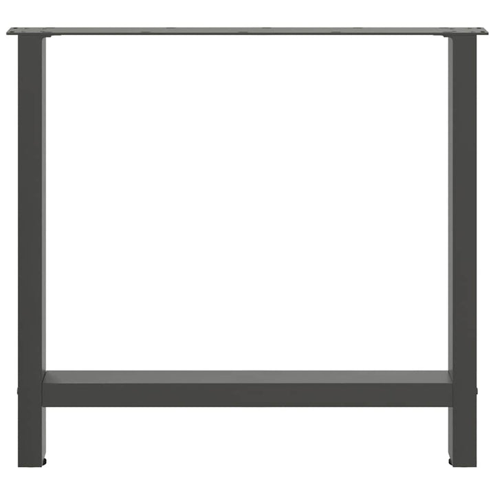 spisebordsben antracit 2 stk. 80x(72-73) cm stål