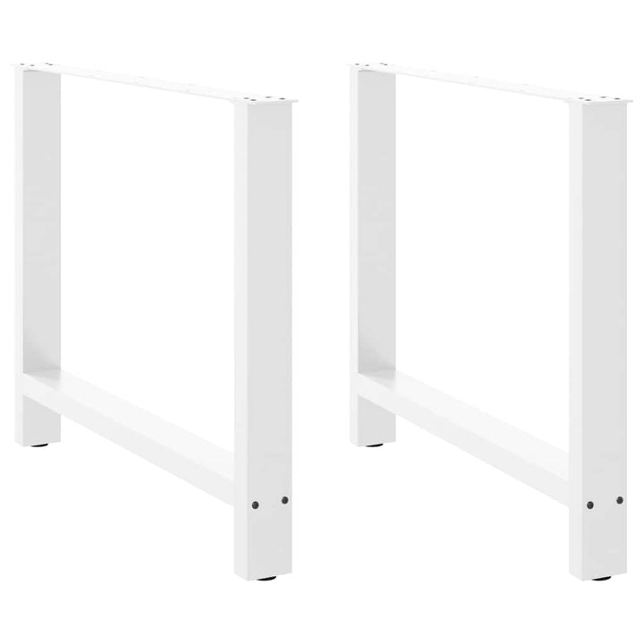 spisebordsben hvide 2 stk. 90x(72-73) cm stål