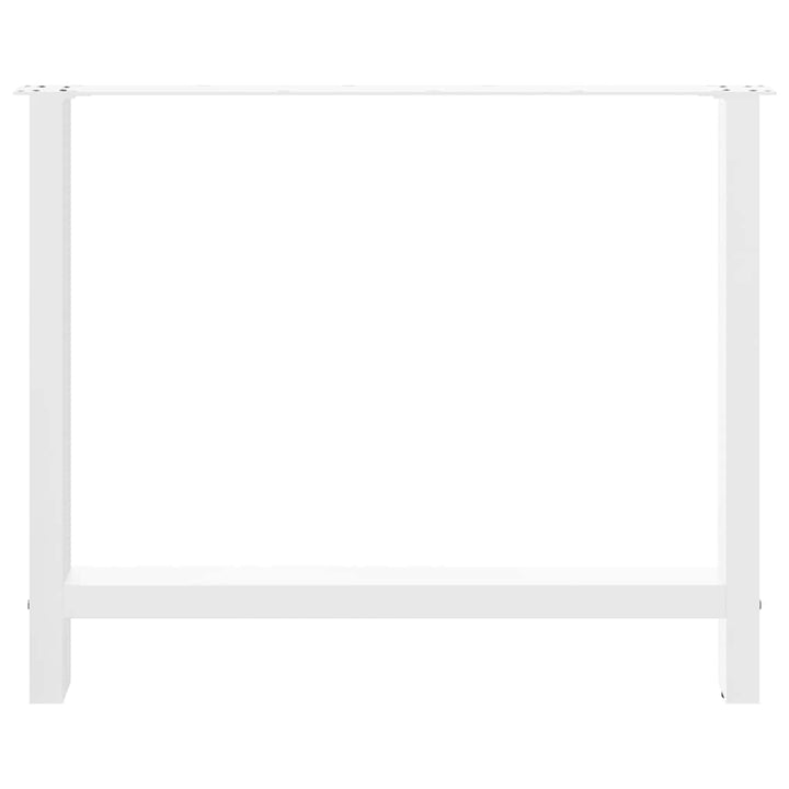 spisebordsben hvide 2 stk. 90x(72-73) cm stål