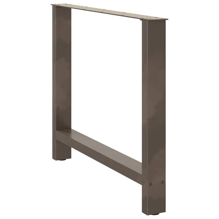 spisebordsben naturstål 2 stk. 90x(72-73) cm stål