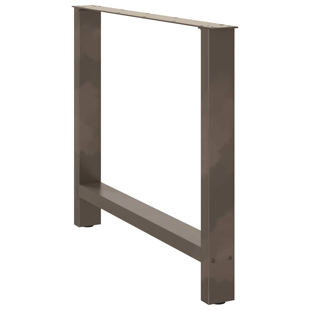 spisebordsben naturstål 2 stk. 90x(72-73) cm stål
