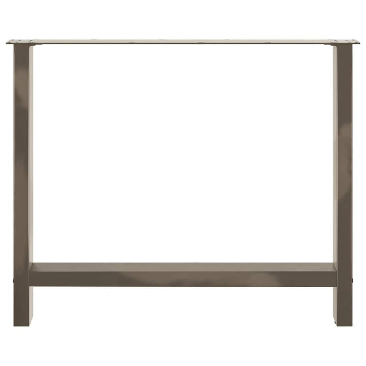 spisebordsben naturstål 2 stk. 90x(72-73) cm stål