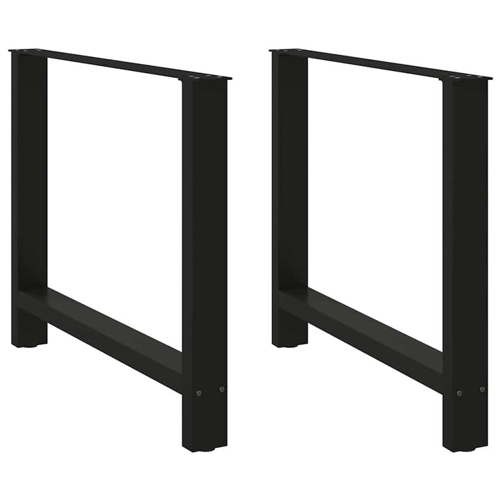 spisebordsben sort 2 stk. 100x(72-73) cm stål