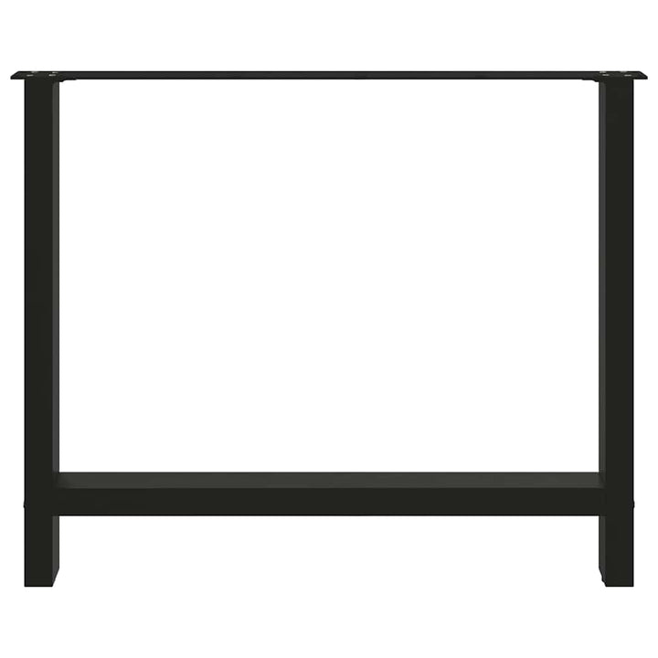 spisebordsben sort 2 stk. 100x(72-73) cm stål