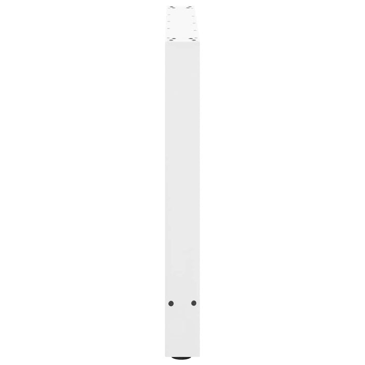 spisebordsben hvide 2 stk. 100x(72-73) cm stål