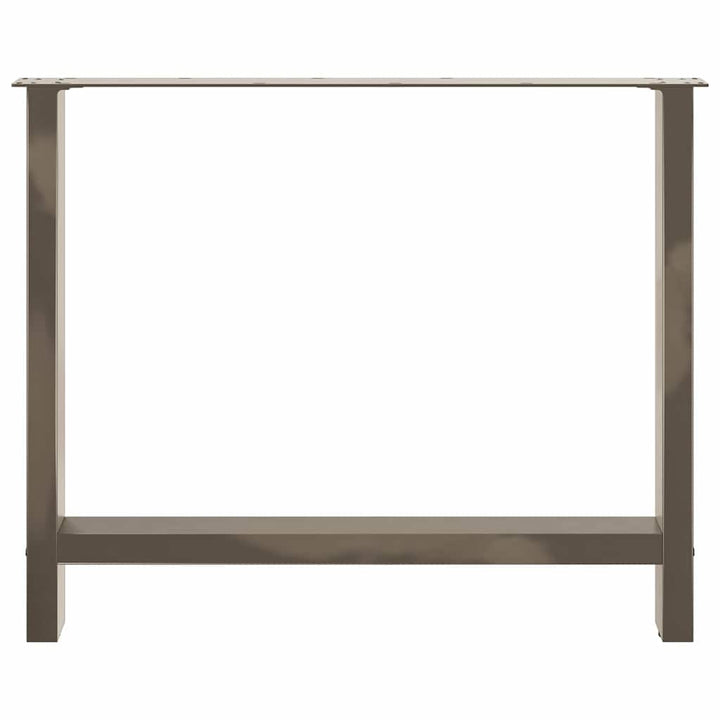 spisebordsben naturstål 2 stk. 100x(72-73) cm stål