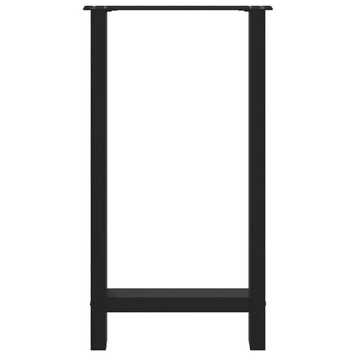 barbordsben sort 2 stk. 40x(90-91) cm stål