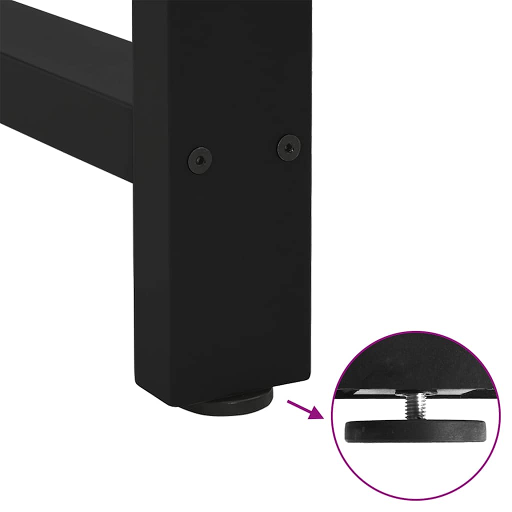 barbordsben sort 2 stk. 40x(90-91) cm stål