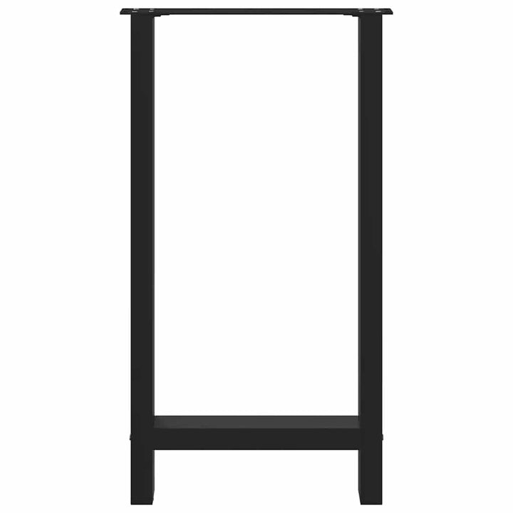 barbordsben sort 2 stk. 50x(90-91) cm stål