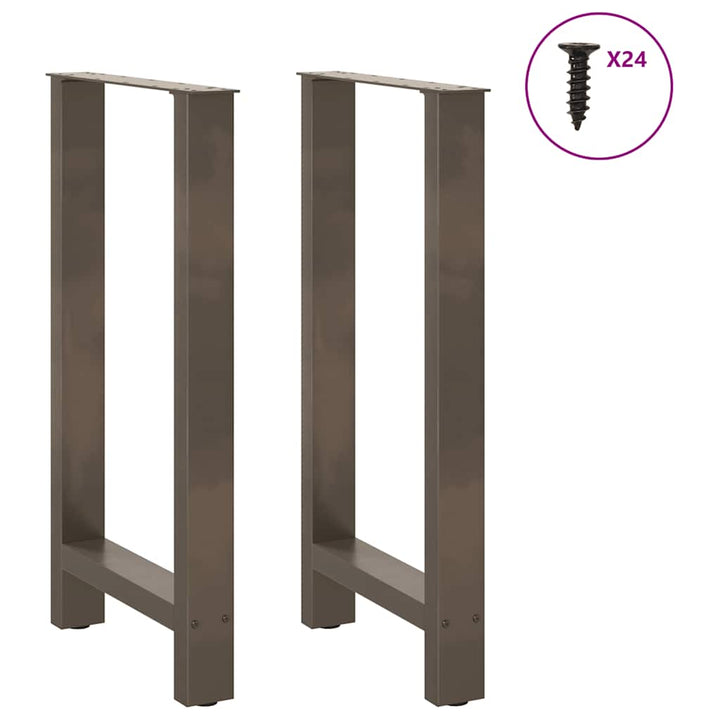 barbordsben naturstål 2 stk. 50x(90-91) cm stål