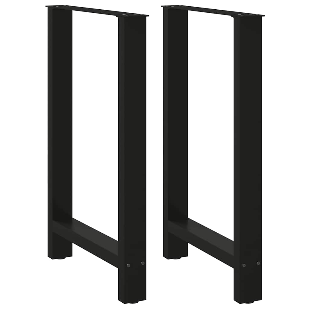 barbordsben sort 2 stk. 60x(90-91) cm stål