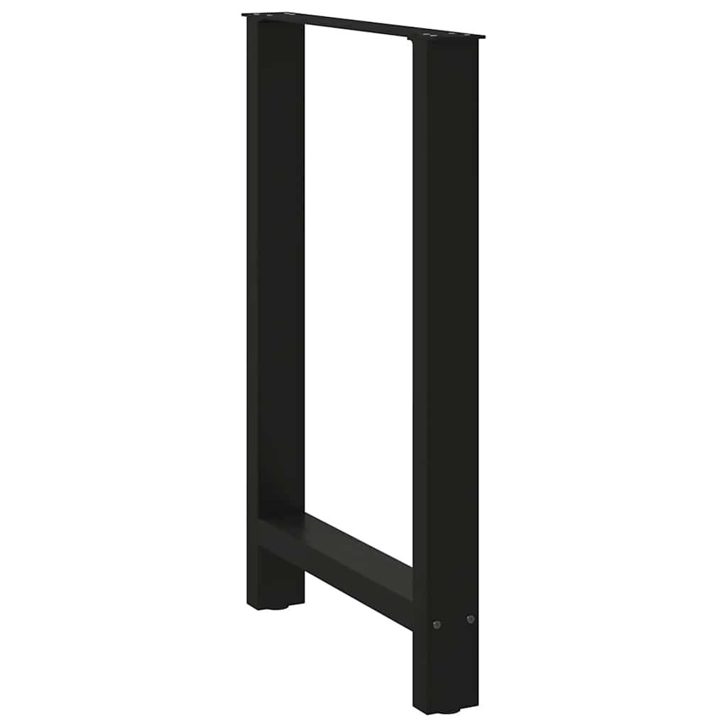 barbordsben sort 2 stk. 60x(90-91) cm stål
